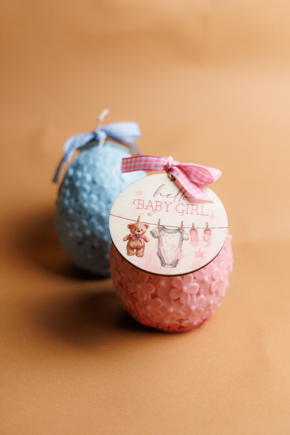 Διακοσμητικό Κερί “Hello Baby Girl/Boy”